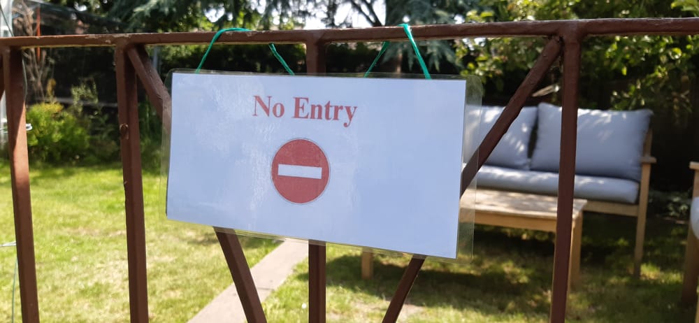 No entry to garden